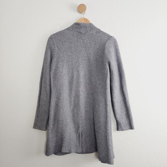 ANTHROPOLOGIE Angel Of The North Grey Chunky Cable Knit Cardigan Sweater - Picture 8 of 8